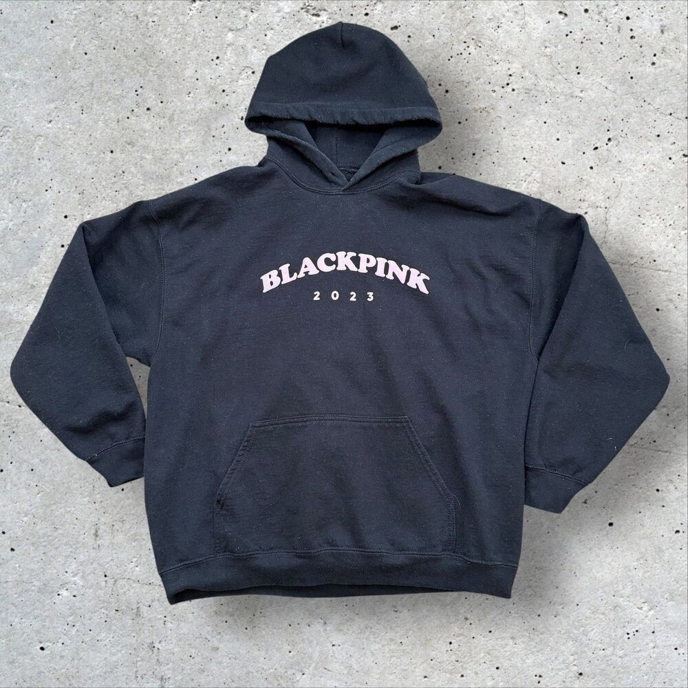 BLACKPINK 2023 Tour Hoodie XL Black Pink Graphic Kpop Sweatshirt Unisex